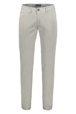 Beżowe spodnie męskie materiałowe w jodełkę Chinos PBT 60895 - 101501