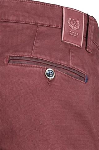 Bordowe męskie spodnie w mikro wzór Chinos PBT 60897 - 101621