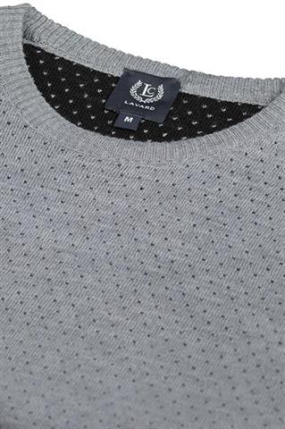 DL0001.DZIANINA.ROUNDNECK.KROPKI.SZARY.T.73838_L - 104671