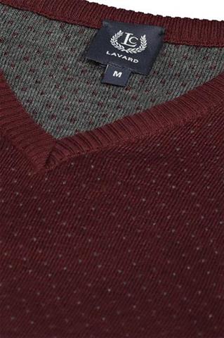 Bordowy sweter męski w kropki 73839 - 106881