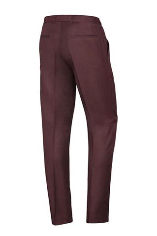 Bordowe spodnie z flaneli wełnianej Chinos Biella 64625 - 10711