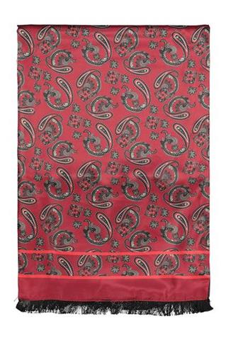 Bordowy szal męski w wzór paisley 73123 - 108741
