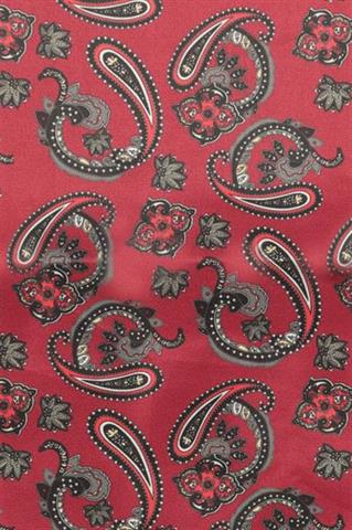 Bordowy szal męski w wzór paisley 73123 - 108751