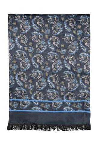 Granatowy szal męski w wzór paisley 73124 - 108771