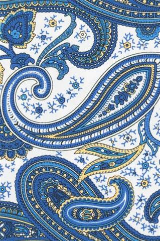Niebieska poszetka w wzór paisley 57251 - 110921