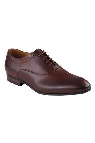 Brązowe buty wizytowe męskie oksfordy 72826 - 11731