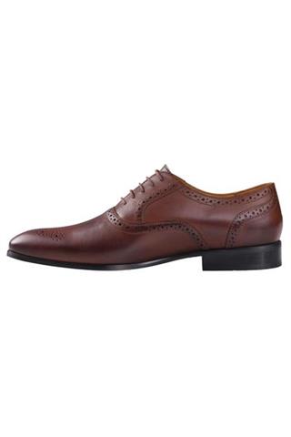 Brązowe męskie buty brogsy 72828 - 11871