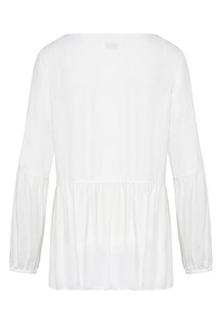 Biała bluzka w stylu boho 84112 - 12371