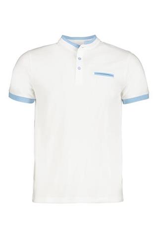 Białe polo ze stójką 73861 - 138971