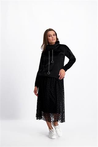 Czarna bluza z łańcuszkami Inga 84127 - 141411