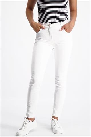 Białe spodnie damskie slim Kora 84692 - 142401