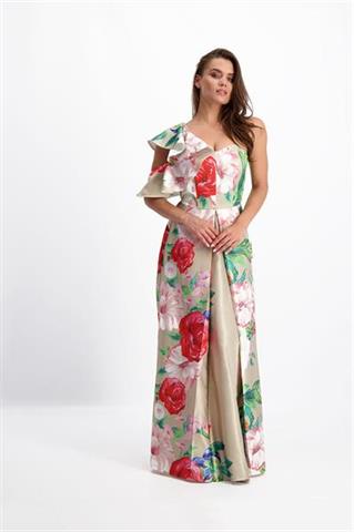 Długa sukienka w kwiaty Carmen 84169 - 142521