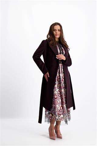 Śliwkowy płaszcz damski Donna Marcol 84007 - 144761