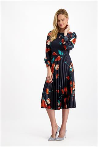 Plisowana sukienka w kwiaty Frida Verdon 85124 - 146301