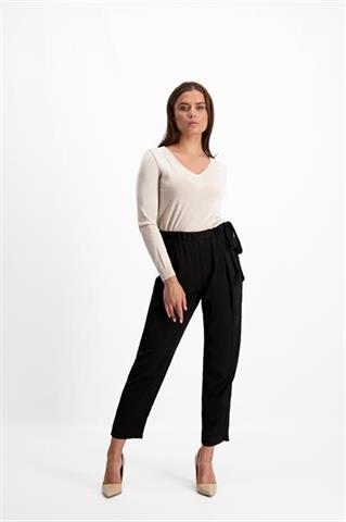 Beżowy sweter damski V-neck 84200 - 147561