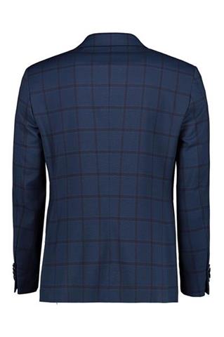 Granatowy garnitur w kratę Mix&Match (254) marynarka - 149081