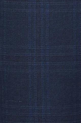 Granatowe spodnie w kratę Chinos Lester 64565 - 149711