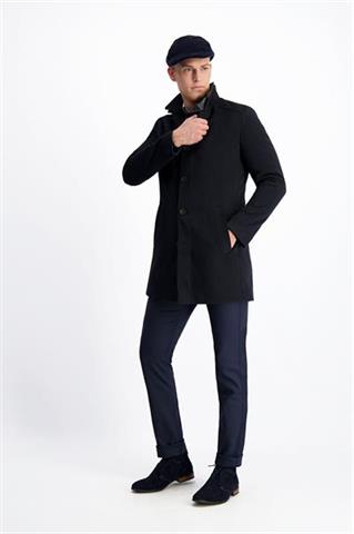 Czarny płaszcz zimowy Graciano Ming Black 23525 - 154801