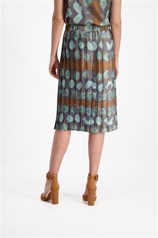 Plisowana spódnica w wężowy print Ashley Snake 85094 - 156831