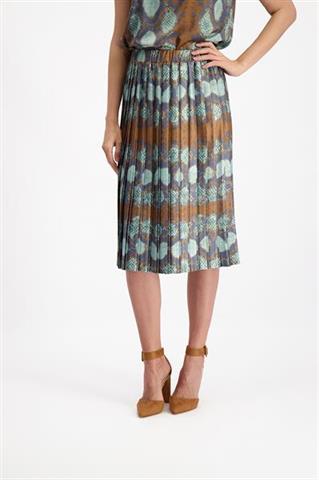 Plisowana spódnica w wężowy print Ashley Snake 85094 - 160191