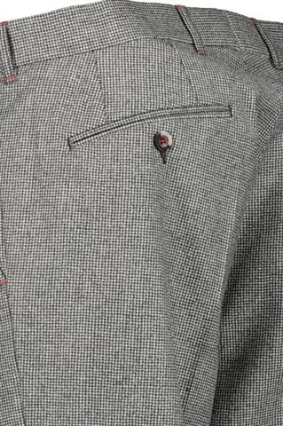 Spodnie męskie w pepitkę Chinos Woll 64441 - 162971
