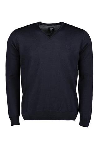 Granatowy sweter męski V-Neck 73900 - 166281