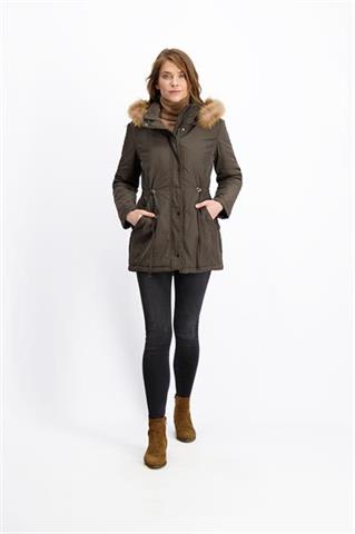 Casualowa kurtka damska khaki 84097 - 172211
