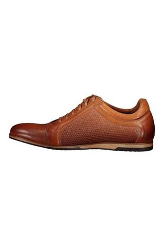 Brązowe sneakersy męskie ze skóry 73259 - 174571