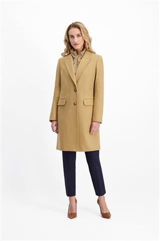 Camelowy płaszcz damski 85207 - 176561