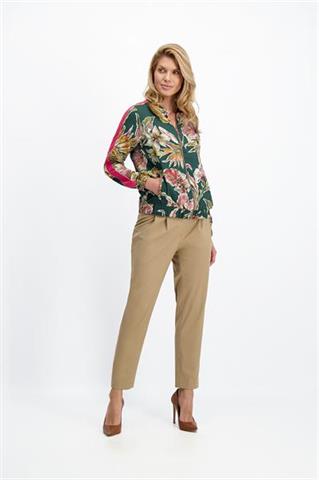 Zielona bomberka damska w kwiaty Tulip 84658 - 180321