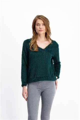 Sweter z zielonym włosem 84130 - 190751