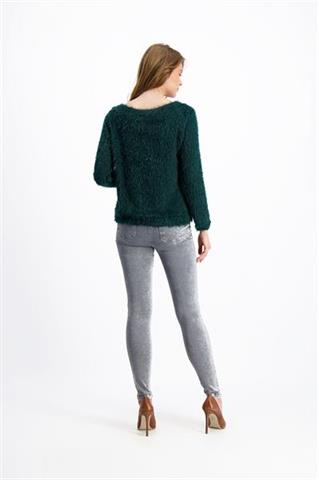 Sweter z zielonym włosem 84130 - 190771