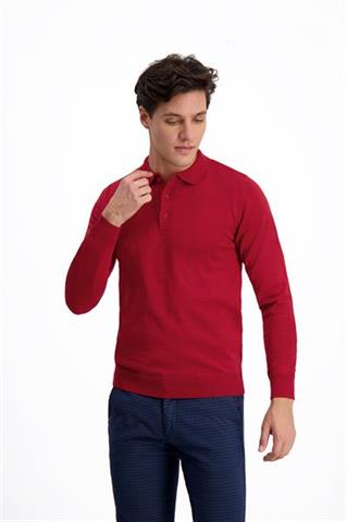 DL0001.DZIANINA.SWETER.Polo.Czerwony.T.73824_S - 198401