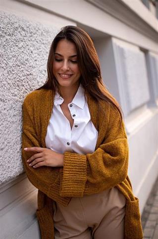 Rozpinany sweter damski oversize 58007 - 208611