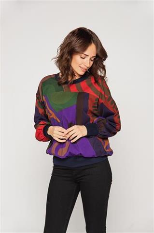 Bluza w abstrakcyjny wzór 58051 - 212971