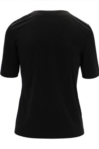 Czarny t-shirt z krótkim rękawem 58169 - 221411
