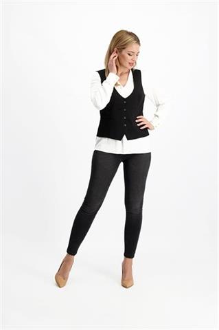 Elegancka czarna kamizelka damska 85459 - 223211