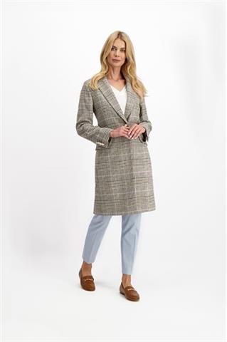 Wiosenny płaszcz damski w kratkę 85562 - 230821