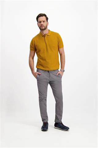 Musztardowa koszulka polo 73859 - 232771