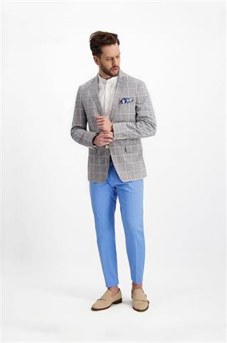 Niebieskie spodnie męskie chinos 60161 - 234221