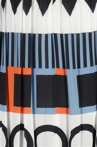 Marszczona spódnica maxi w geometryczne wzory 58235 - 243261