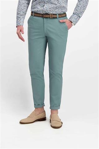 Miętowe spodnie męskie chinos 64473 - 243551