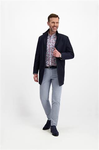 Jasnoniebieskie spodnie męskie w kratę chinos 64159 - 245651