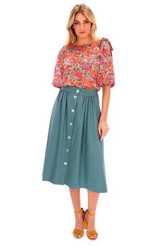 Rozkloszowana spódnica midi z guzikami 58260 - 274281