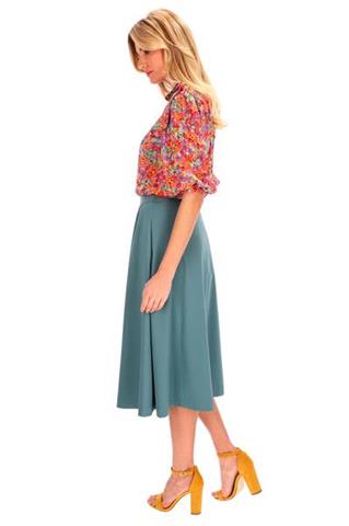 Rozkloszowana spódnica midi z guzikami 58260 - 274291