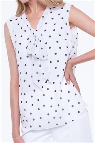 Elegancka bluzka damska w groszki 58269 - 274501
