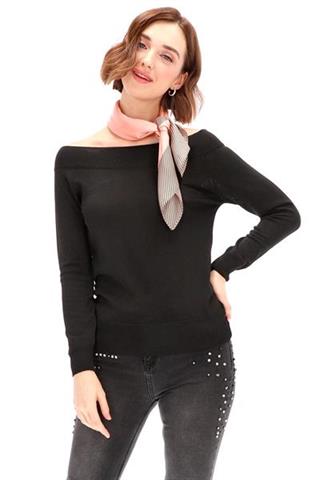 Różowa chusta z paskami 58251 - 275711