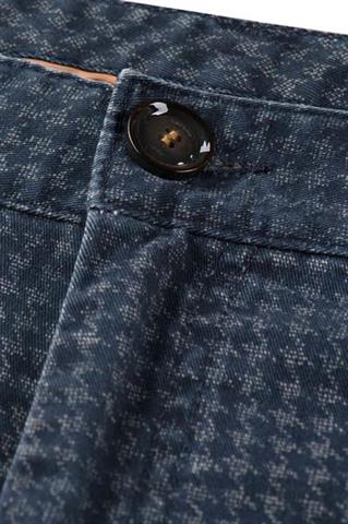 Granatowe spodnie w pepitkę Chinos Class 64495 - 27971