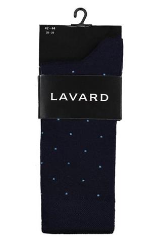 Granatowe skarpety męskie w małe kropki 73990 - 283461