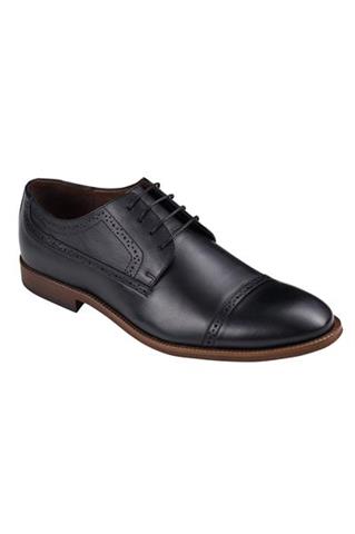 Czarne buty męskie z perforacją 72846 - 28431